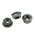 M12 hot dip galvanized stainless steel hex flange nut with serrated carbon steel Grade 4 grade 8 grade6